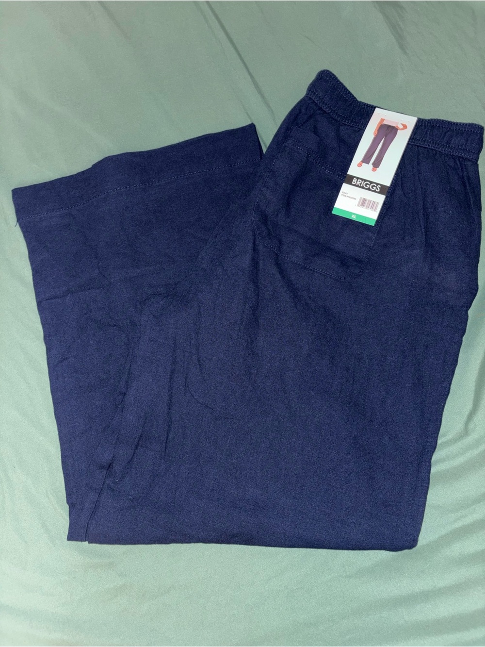 Briggs New York Navy Straight-Leg Knit Pants